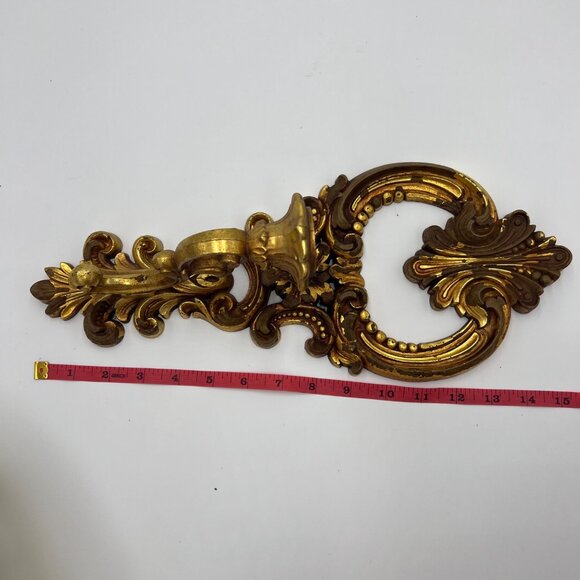 Pair Of Vintage 1970’s Dart Ind. Wall Sconce Cand Holders Gold Hollywood Regency - Picture 8 of 8